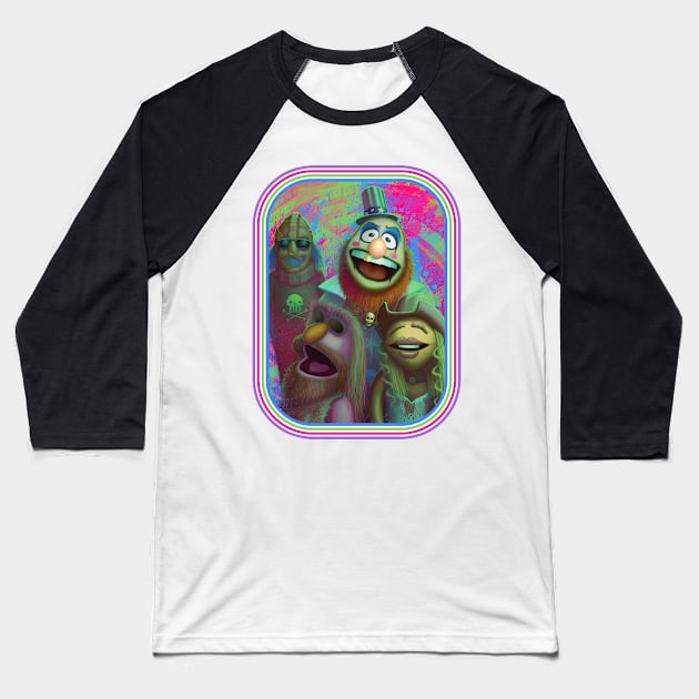 Electric Mayhem - Retro Baseball T-Shirt by GrimbyBECK